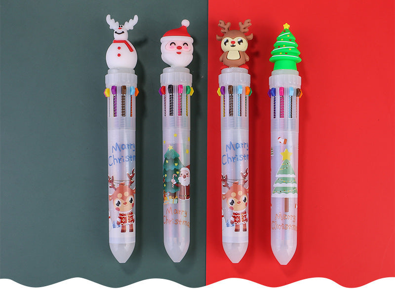 Wholesale Plastic Christmas Color Pen Ballpoint Pen